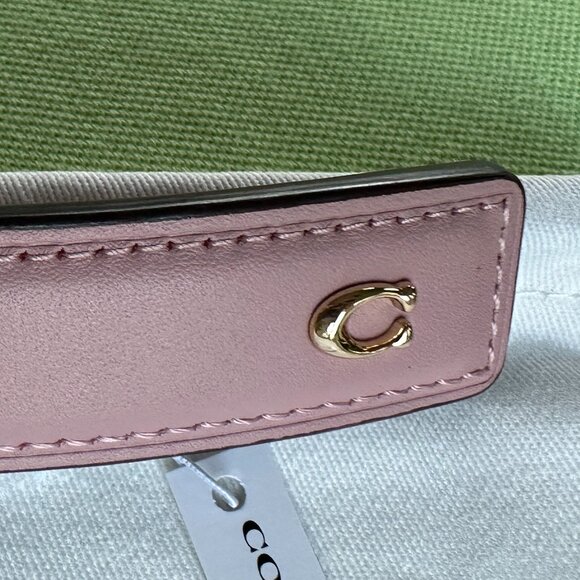 COACH SIGNATURE LEATHER BARRETTE:NWT BLUSH CV162 - Picture 8 of 12